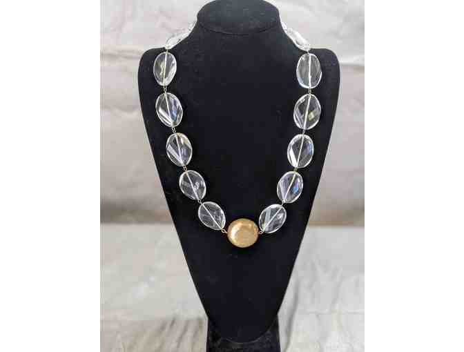 Large Crystal Bead Necklace (28 inches )