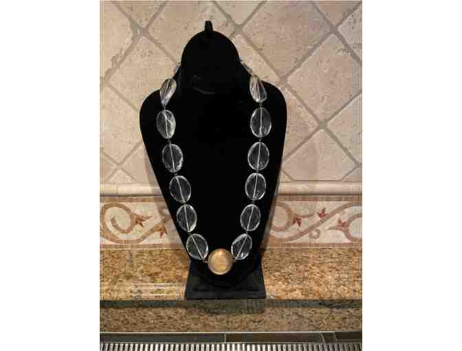 Large Crystal Bead Necklace (28 inches )