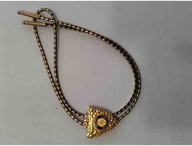 Rotary branded arrowhead bolo (shoestring necktie) - Photo 1