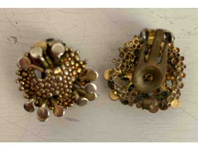 Vintage cluster clasp earrings (CD)