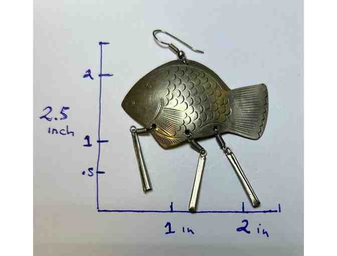 Cute Meta;;ic Fish Earrings (CD)