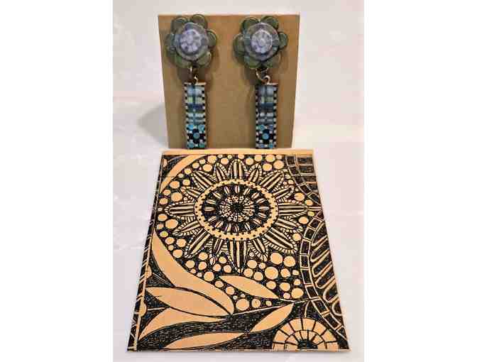 Upcycled Unique Leaf earrings by Barbara Cyle Holt (MR)