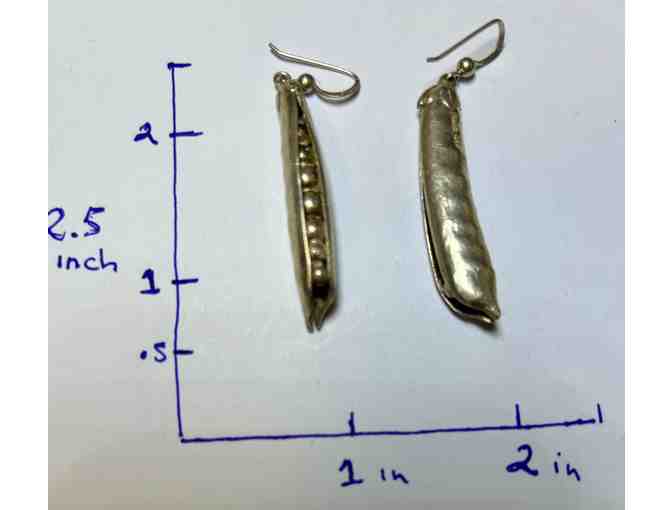 Peas in a silver pod earrings (CD)
