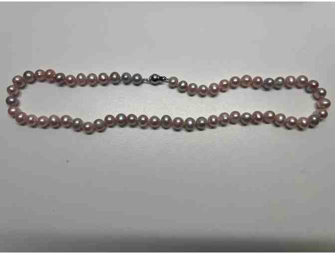 Beautiful Fresh water pink pearl necklace. (JP)