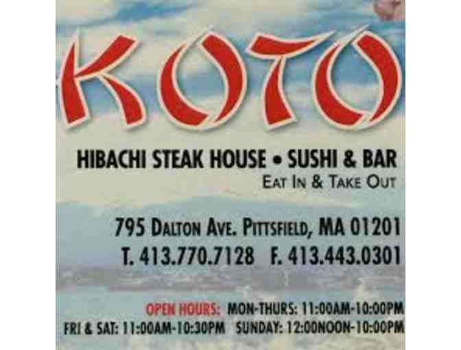$50 at Koto Hibachi Steak House