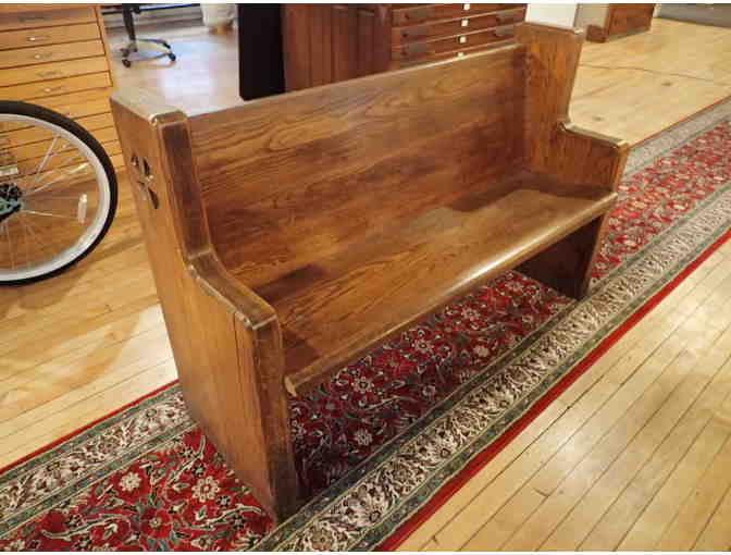 5' 0" Church Pew with Arm Rests - Photo 2