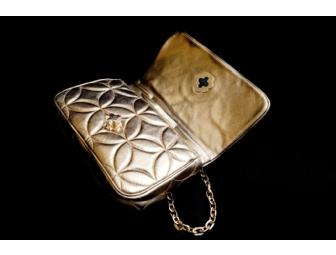 ERIC JAVITS Pewter Dance Clutch