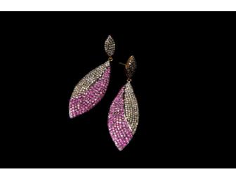 Diamond and Ruby Earrings by HOTROCKS JEWELRY