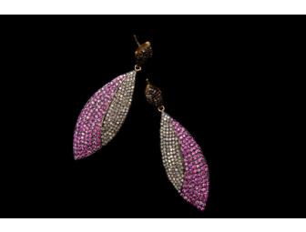 Diamond and Ruby Earrings by HOTROCKS JEWELRY