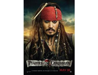 PIRATES OF THE CARIBBEAN Poster of JOHNNY DEPP and PENELOPE CRUZ signed by ROB MARSHALL