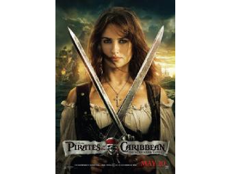 PIRATES OF THE CARIBBEAN Poster of JOHNNY DEPP and PENELOPE CRUZ signed by ROB MARSHALL