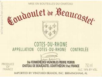 Bottle of Coudoulet de Beaucastel Cotes du Rhone, 1998