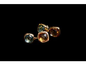 HAMMERMAN Topaz and Golden Citrine Earrings