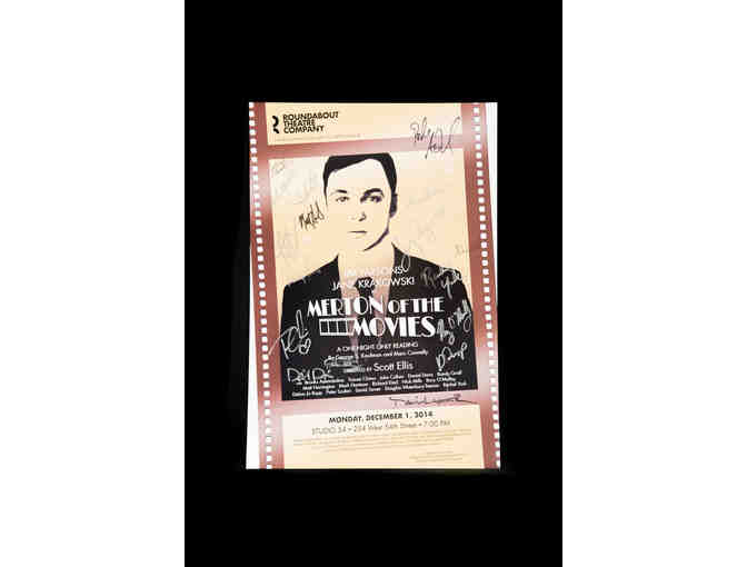 MERTON OF THE MOVIES Benefit Reading Signed Poster featuring JIM PARSONS