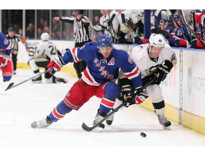 2 Club Seats to the New York Rangers vs the Pittsburgh Penguins on March 27, 2016