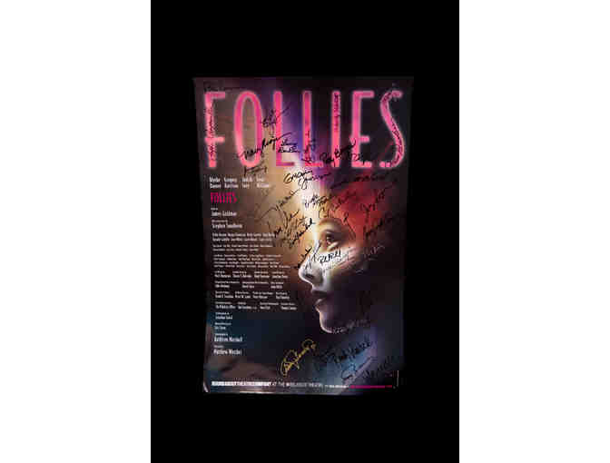 FOLLIES Poster Signed by BLYTHE DANNER, GREGORY HARRISON, JUDITH IVEY, and the Cast!