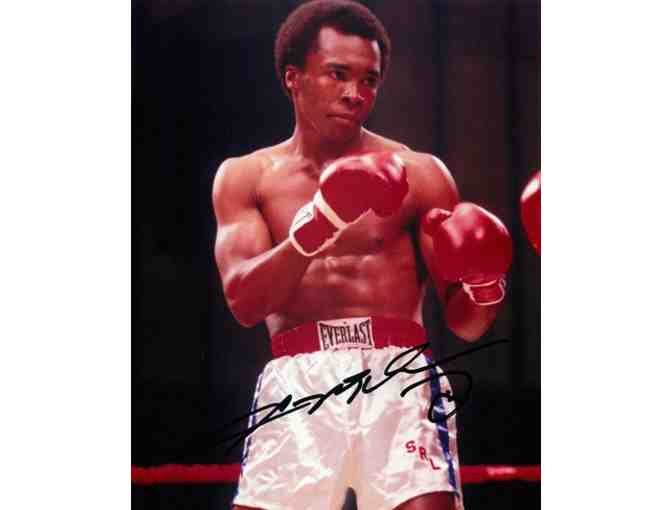 Sugar Ray Leonard Autographed Boxing Glove & Photo