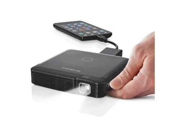 Brookstone 100 Lumens Mobile Pocket Projector w/Tripod & Case