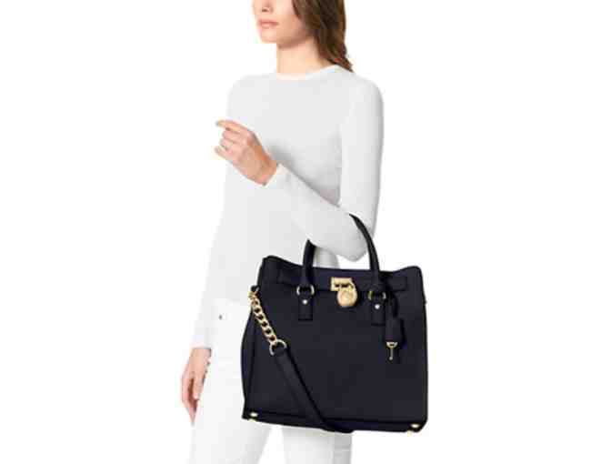 Michael Kors Hamilton Large Saffiano Leather Tote in Navy