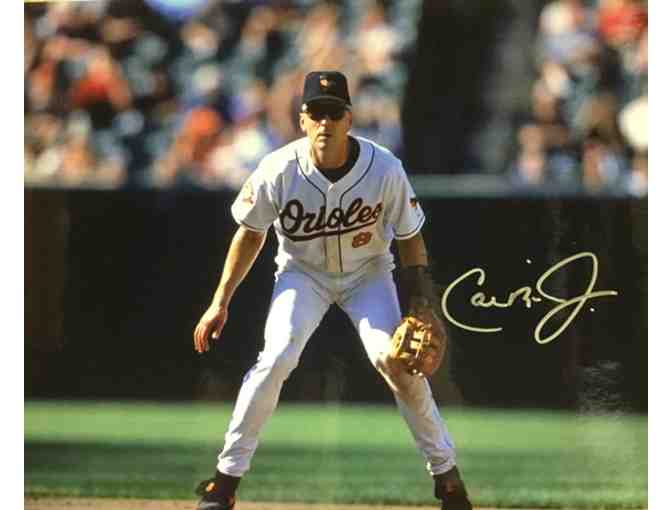 Cal Ripken, Jr Autographed Gold Glove Award Baseball & Photo