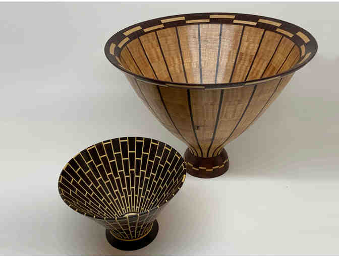 Bernstein Woodworks Turned, Segmented Wooden Bowl Set - Photo 1