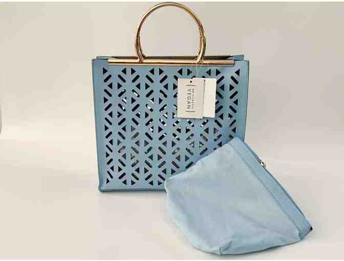 Gorgeous Laser Cut Blue Handbag - Photo 1