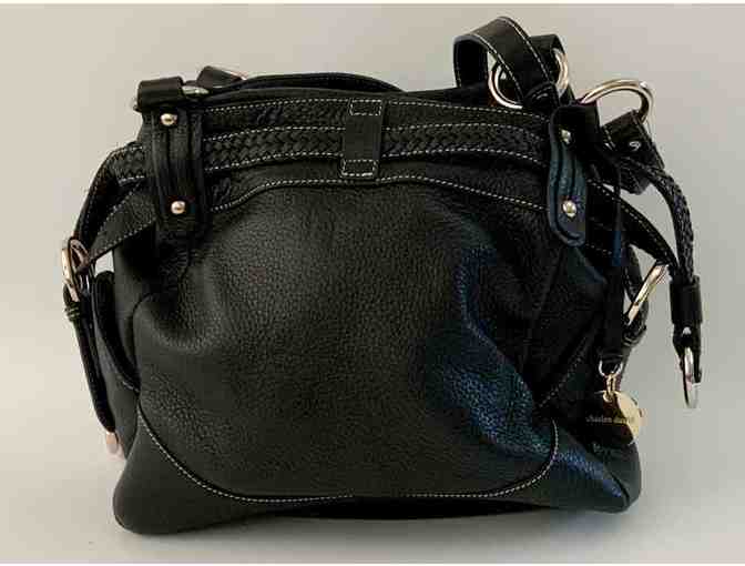 Charles David Carry all Black Leather Handbag - Photo 1