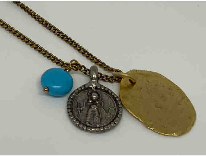 Brass Charm Layering Necklace - Photo 2