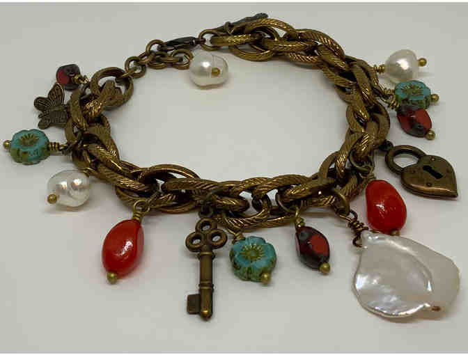 Dazzle Your Wrist with this Brass Pearl Bracelet By Lori Hartwell - Photo 1