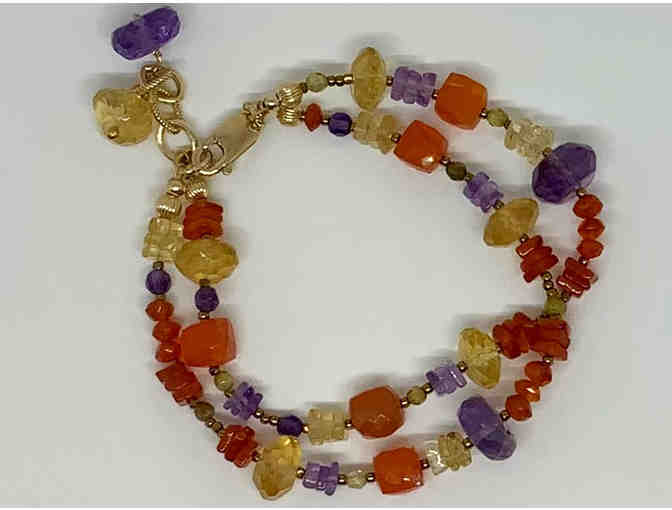 14K Colorful Jewels Bracelet By Lori Hartwell