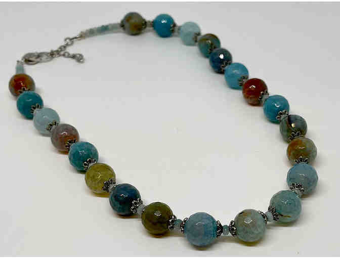 Fire Opal and Aventurine Necklace by Lori Hartwell - Photo 1