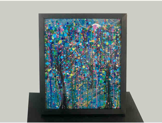 'Dancing Lights' framed painting by Lori Hartwell
