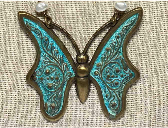 Handmade Butterfly Necklace by Lori Hartwell