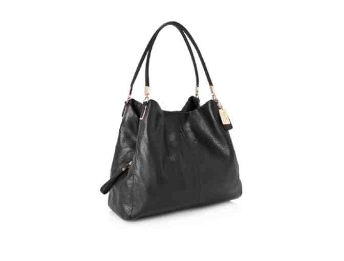 Coach Madison Leather Small Phoebe Black Shoulder Bag