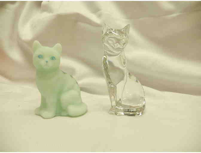 Two collectible cat figurines