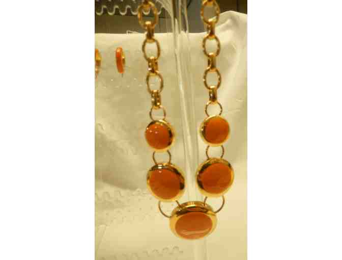 Neat Necklace & Pierced earring set