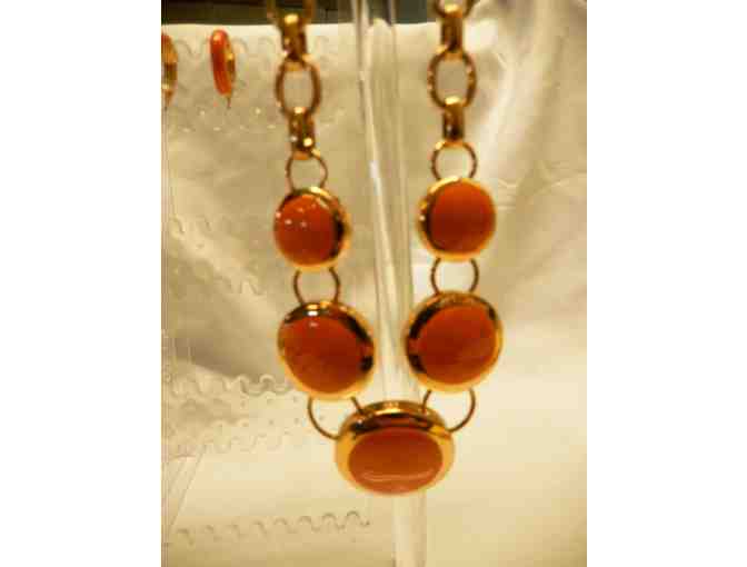 Neat Necklace & Pierced earring set