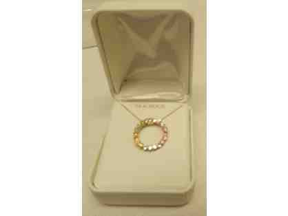 10K Gold iridescent pendant