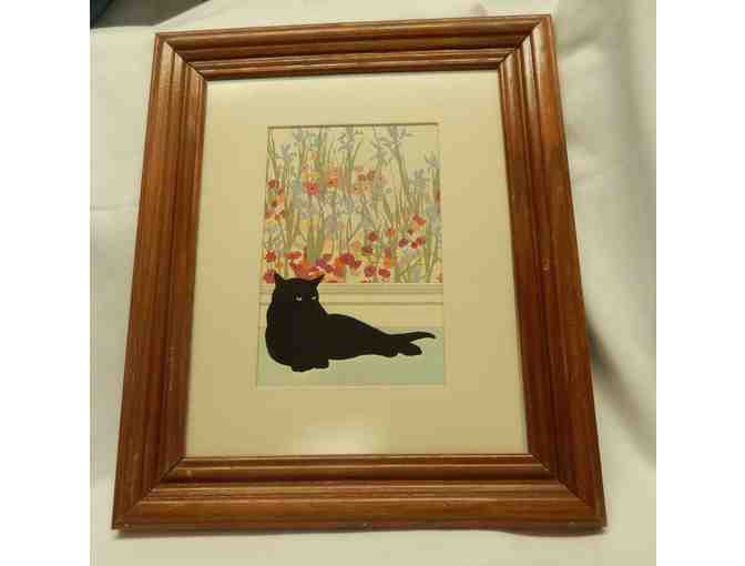 Matted/framed beautiful cat picture
