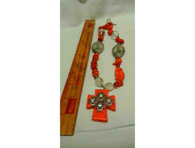 Beautiful orange Cross pendant