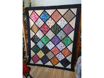 Beautiful two sided CATS quilt-handcrafted for full or queen bed