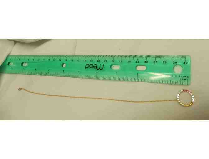 10K Gold iridescent pendant