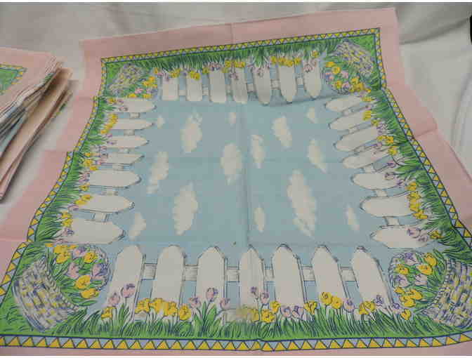12 Springtime Linen napkins