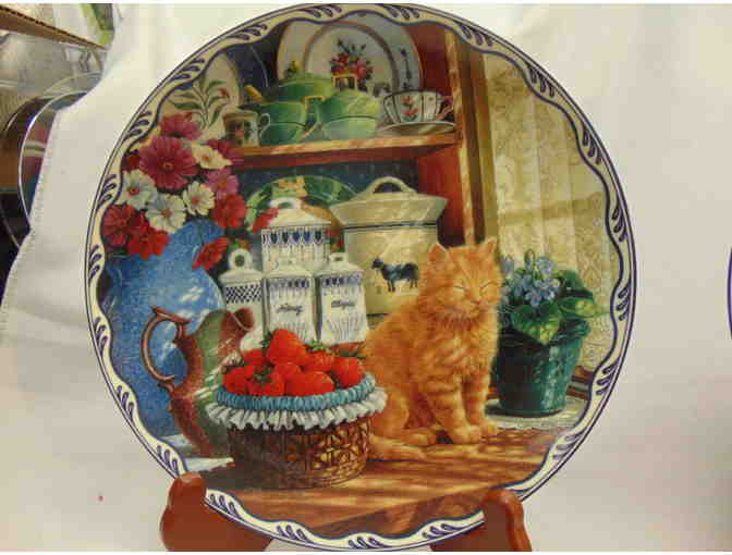 3 Cute 8" Collector Cat Plates - Photo 4