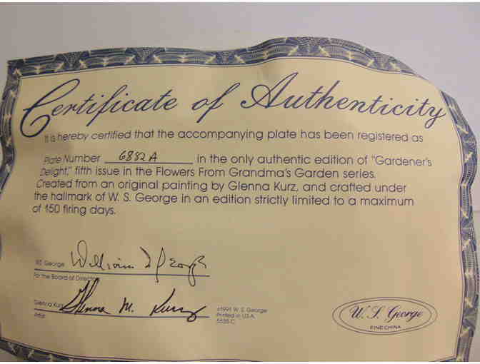 1991 'Gardener's Delight' Collector Plate