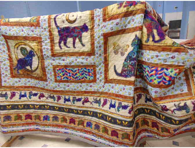 84'x52' Quilted Cat Blanket