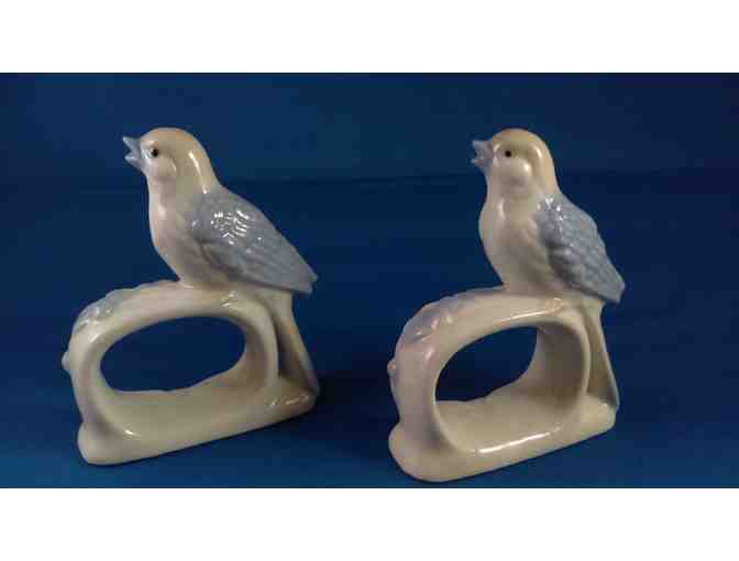 Set of 6 Ceramic Bird Themed Napkin Holders