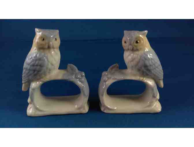 Set of 6 Ceramic Bird Themed Napkin Holders