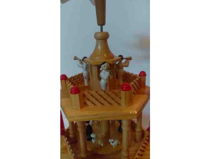 Wooden Christmas Carousel crafted according to German tradition
