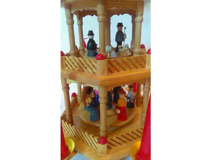 Wooden Christmas Carousel crafted according to German tradition